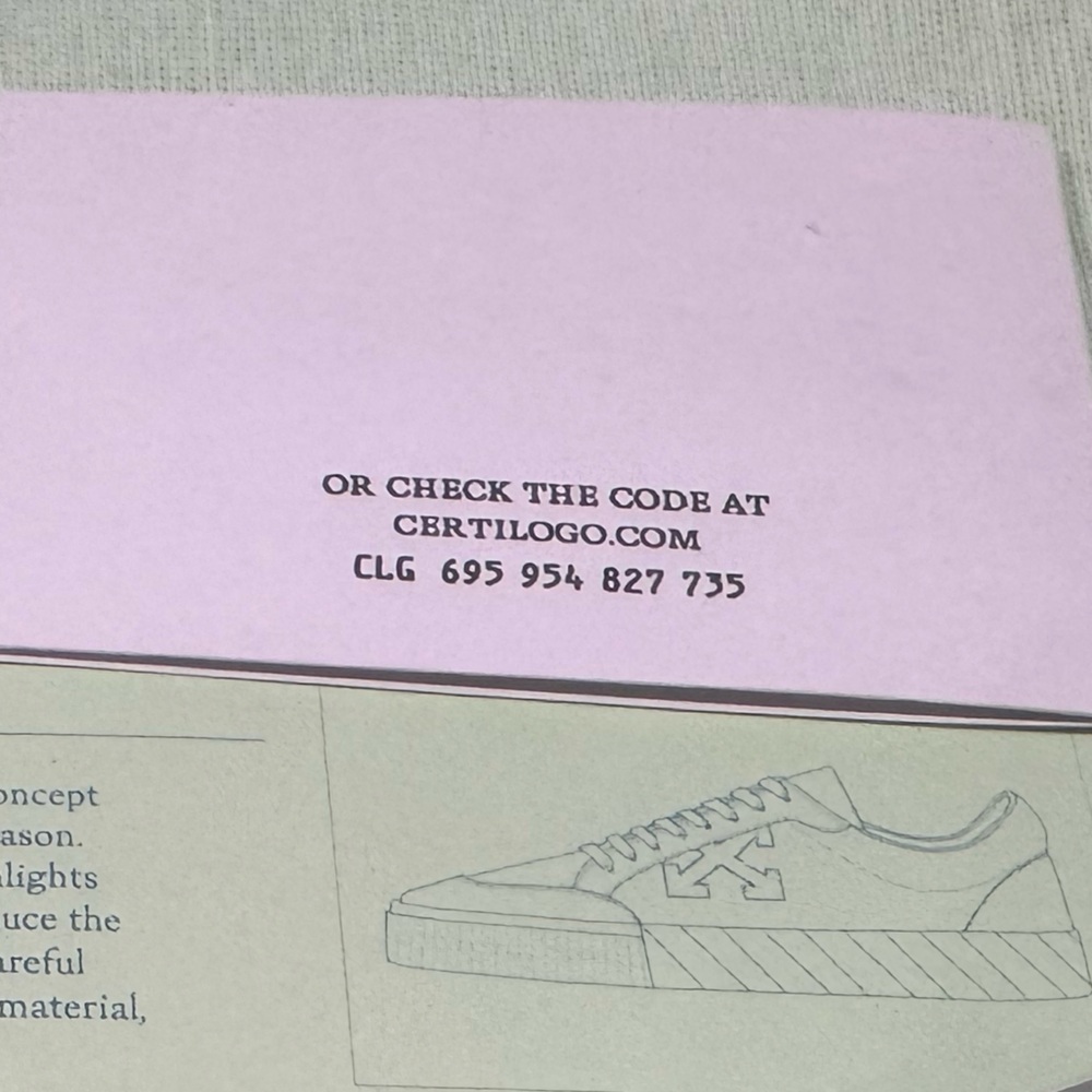 Off-White C/O Virgil Abloh VULCANIZED COA & box - Picture 3 of 16
